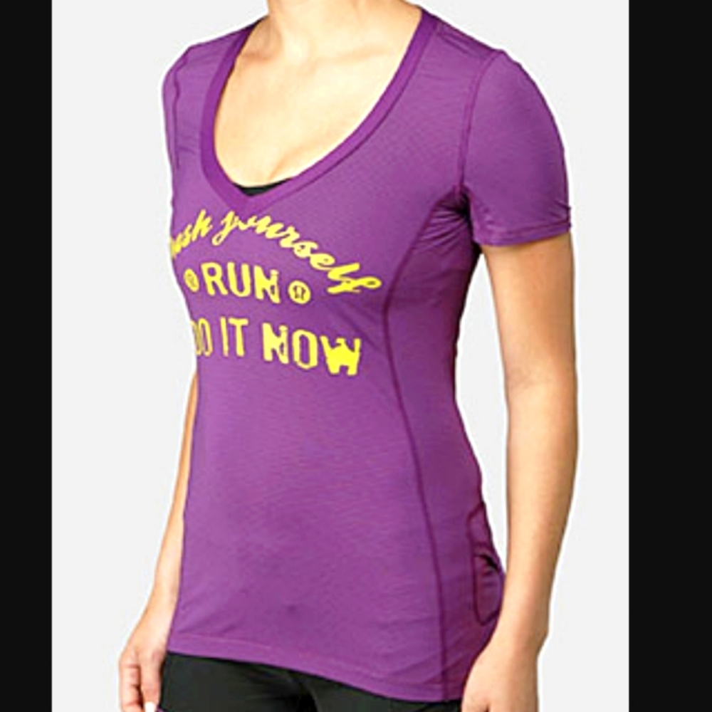 Like New Lululemon Push Yourself Run/Do it Now Tee